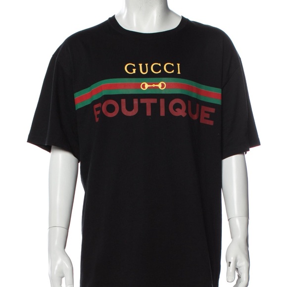 Gucci Boutique Print Cotton T-shirt - Picture 2 of 16